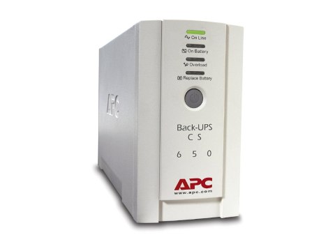 APC Back-UPS CS 650 - UPS - AC 230 V - 400 wat - 650 VA - RS-232, USB - złącza wyjściowe: 4 - beżowy