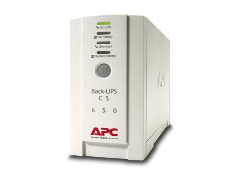 APC Back-UPS CS 650 - UPS - AC 230 V - 400 wat - 650 VA - RS-232, USB - złącza wyjściowe: 4 - beżowy
