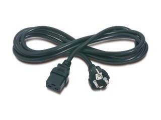 APC - Kabel zasilający - IEC 60320 C19 do power CEE 7/7 (M) - AC 230 V - 2.5 m - czarny - dla P/N: SMT2200I-AR, SMT2200R2I-AR, S