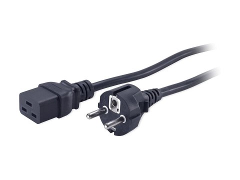 APC - Kabel zasilający - IEC 60320 C19 do power CEE 7/7 (M) - AC 230 V - 2.5 m - czarny - dla P/N: SMT2200I-AR, SMT2200R2I-AR, S