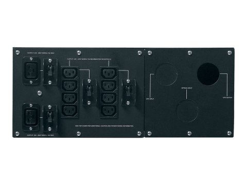 APC Service Bypass Panel - Przełącznik obejściowy (montowany w stojaku) - AC 230 V - złącza wyjściowe: 10 - czarny - dla P/N: SR