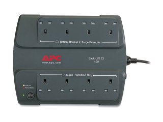 APC Back-UPS ES 400 - UPS - AC 230 V - 400 VA - złącza wyjściowe: 8 - Wielka Brytania - ciemny grafit