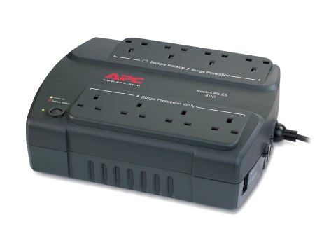 APC Back-UPS ES 400 - UPS - AC 230 V - 400 VA - złącza wyjściowe: 8 - Wielka Brytania - ciemny grafit
