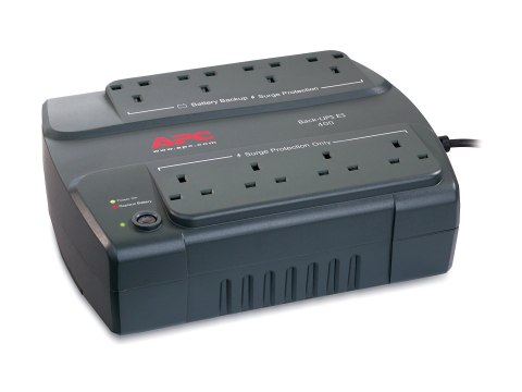 APC Back-UPS ES 400 - UPS - AC 230 V - 400 VA - złącza wyjściowe: 8 - Wielka Brytania - ciemny grafit