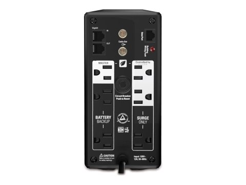 APC Back-UPS RS LCD 700 Master Control - UPS - AC 120 V - 420 wat - 700 VA - 1 faza - USB - złącza wyjściowe: 6 - czarny - APC T