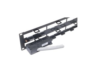 APC Data Distribution 2U Panel - Obudowa panelu krosowniczego - 2U - dla P/N: AR106SH6, AR106VI, AR109SH4, AR109SH6, AR112SH4, A
