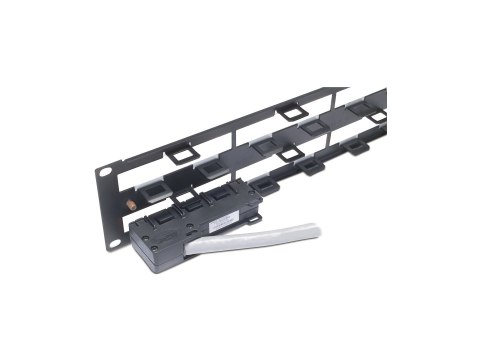 APC Data Distribution 2U Panel - Obudowa panelu krosowniczego - 2U - dla P/N: AR106SH6, AR106VI, AR109SH4, AR109SH6, AR112SH4, A