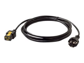 APC - Kabel zasilający - IEC 60320 C19 do power CEE 7/7 (M) - AC 240 V - 16 A - 3 m - czarny - dla P/N: SMT2200I-AR, SMT2200R2I-