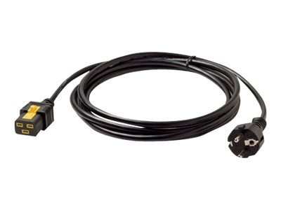 APC - Kabel zasilający - IEC 60320 C19 do power CEE 7/7 (M) - AC 240 V - 16 A - 3 m - czarny - dla P/N: SMT2200I-AR, SMT2200R2I-