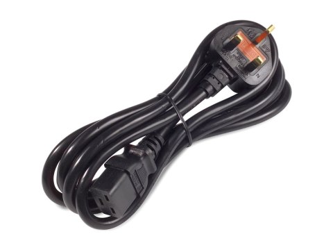 APC - Kabel zasilający - IEC 60320 C19 do zasilanie BS 1363A (M) - 2.44 m - czarny - dla P/N: SMT2200I-AR, SMT2200R2I-AR, SMT300