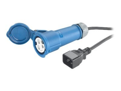 APC - Kabel zasilający - IEC 60320 C20 do IEC 60309 16A (F) - AC 230 V - 16 A - 2.5 m - czarny - dla P/N: AP98892F, AP98894F, AP