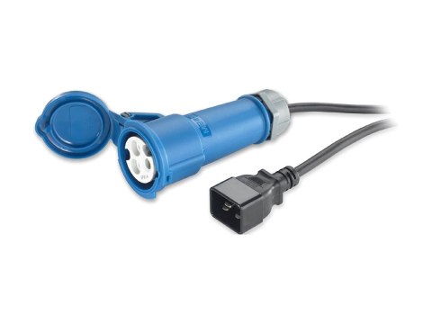 APC - Kabel zasilający - IEC 60320 C20 do IEC 60309 16A (F) - AC 230 V - 16 A - 2.5 m - czarny - dla P/N: AP98892F, AP98894F, AP