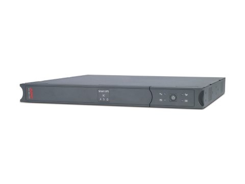 APC Smart-UPS SC 450VA - UPS (montowany w stojaku) - AC 230 V - 280 wat - 450 VA - RS-232 - złącza wyjściowe: 4 - 1U - szary - d