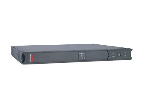 APC Smart-UPS SC 450VA - UPS (montowany w stojaku) - AC 230 V - 280 wat - 450 VA - RS-232 - złącza wyjściowe: 4 - 1U - szary - d
