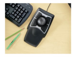 Kensington Expert Mouse - Manipulator kulkowy - prawo i leworęczna - optyczna - 4 przyciski - przewodowa - USB - czarny