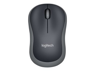 Logitech M185 - Mysz - optyczna - bezprzewodowa - 2.4 GHz - odbiornik bezprzewodowy USB - szary