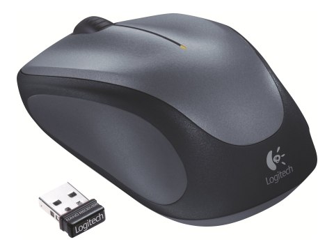 Logitech M235 - Mysz - praworęczna - optyczna - bezprzewodowa - 2.4 GHz - odbiornik bezprzewodowy USB - szary