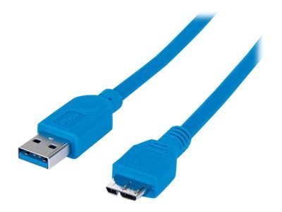 Manhattan USB-A to Micro-USB Cable, 1m, Male to Male, Blue, 5 Gbps (USB 3.2 Gen1 aka USB 3.0), SuperSpeed USB, Lifetime Warranty