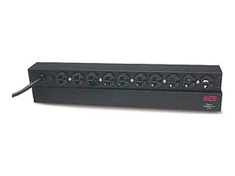APC Basic Rack-Mount PDU - Linka dystrybucji zasilania (montowany w stojaku) - AC 120 V - 1.8 kW - wejście: NEMA 5-15 - złącza w