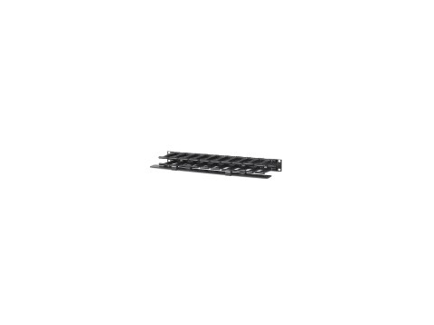 APC Horizontal Cable Manager Single-Sided with Cover - Zestaw zarządzania kablami do stojaka - czarny - 1U - 19" - Zgodność z TA