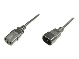 ASSMANN - Kabel zasilający przedłużający - power IEC 60320 C13 do IEC 60320 C14 - AC 250 V - 5 m - odlewany - czarny
