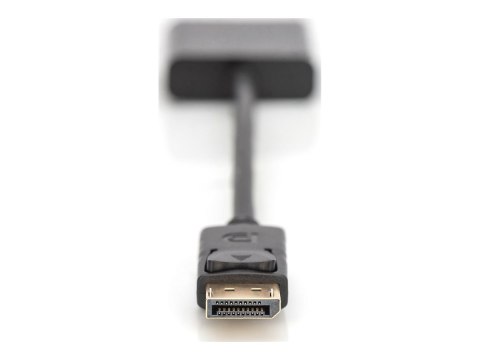 ASSMANN - Przejściówka DisplayPort - DisplayPort 20-pin (M) do HD-15 (VGA) (F) - 15 cm - odlewany - czarny