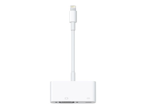 Apple - Adapter wideo - VGA - Lightning męski do 15 pin D-Sub (DB-15), Lightning żeński - obsługa 1080p