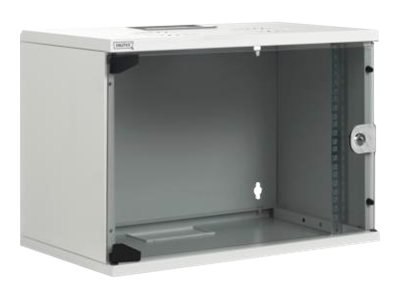DIGITUS Professional Compact Series DN-19 12-U-S-1 - Szafa - do montażu na ścianie - jasnoszary, RAL 7035 - 12U - 19"