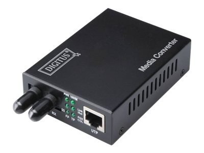 DIGITUS Professional DN-82010-1 - Światłowodowy konwerter mediów - 100Mb LAN - 10Base-T, 100Base-FX, 100Base-TX - RJ-45 / ST wie