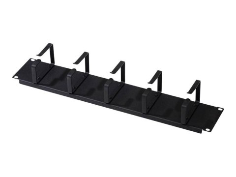 DIGITUS Professional Line DN-19 ORG-2U-SW - Panel zarządzania kablami stojaka - czarny, RAL 9005