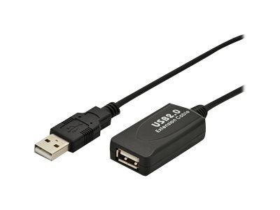 DIGITUS USB 2.0 Active Extension Cable - Przedłużacz USB - USB, USB 2.0 - 4 pin USB Typ A / 4 pin USB Typ A - do 5 m