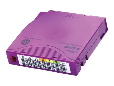 HPE RW Data Cartridge - 20 x LTO Ultrium 6 - 2.5 TB / 6.25 TB - etykiety zapisywalne - purpurowy - dla StorageWorks SAS Rack-Mou