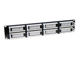 Intellinet Patch Panel, Cat5e, UTP, 48-Port, 2U, Black - Krosownica - CAT 5e - UTP - RJ-45 - czarny - 2U - 19"