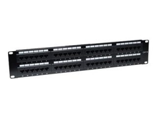 Intellinet Patch Panel, Cat6, UTP, 48-Port, 2U, Black - Krosownica - CAT 6 - UTP - RJ-45 X 48 - czarny - 2U - 19"