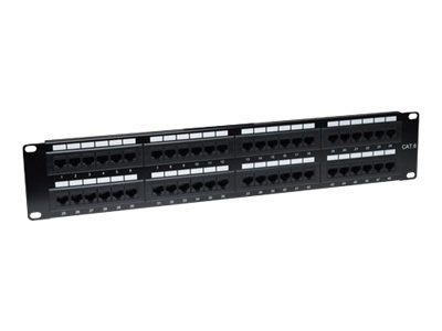 Intellinet Patch Panel, Cat6, UTP, 48-Port, 2U, Black - Krosownica - CAT 6 - UTP - RJ-45 X 48 - czarny - 2U - 19"
