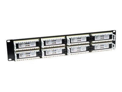 Intellinet Patch Panel, Cat6, UTP, 48-Port, 2U, Black - Krosownica - CAT 6 - UTP - RJ-45 X 48 - czarny - 2U - 19"