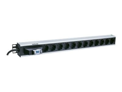 Intellinet Vertical Rackmount 12-Way Power Strip - German Type, With Single Air Switch, No Surge Protection - Jednostka dystrybu