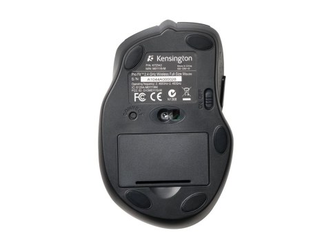 Kensington Pro Fit Full-Size - Mysz - praworęczna - optyczna - 6 przyciski - bezprzewodowa - 2.4 GHz - odbiornik bezprzewodowy U