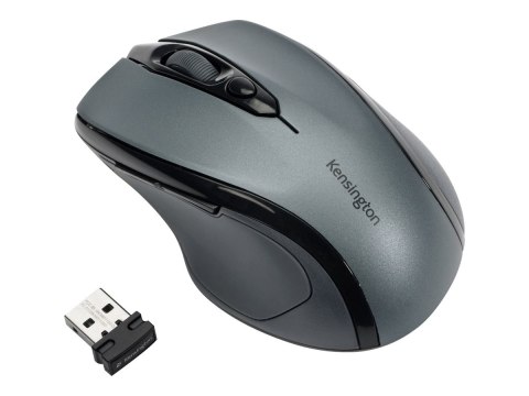 Kensington Pro Fit Mid-Size - Mysz - praworęczna - optyczna - 5 przyciski - bezprzewodowa - 2.4 GHz - odbiornik bezprzewodowy US