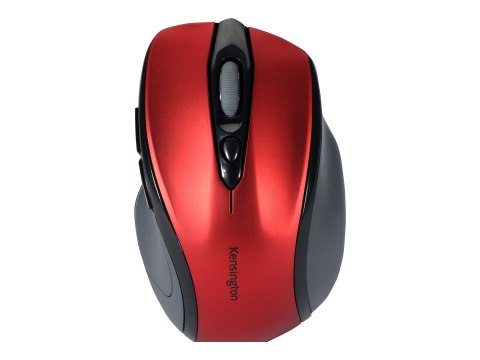 Kensington Pro Fit Mid-Size - Mysz - praworęczna - optyczna - bezprzewodowa - 2.4 GHz - odbiornik bezprzewodowy USB - czerwień r