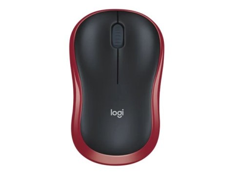 Logitech M185 - Mysz - optyczna - bezprzewodowa - 2.4 GHz - odbiornik bezprzewodowy USB - czerwony