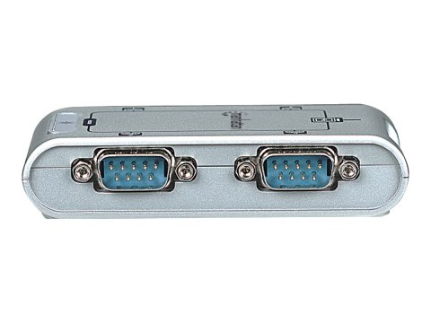 Manhattan USB-A to 4x Serial Port Converter, Male to Male, Serial/RS232, MosChip MCS7840, Automatic IRQ and I/O address selectio