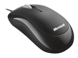 Microsoft Basic Optical Mouse - Mysz - prawo i leworęczna - optyczna - 3 przyciski - przewodowa - USB - czarny