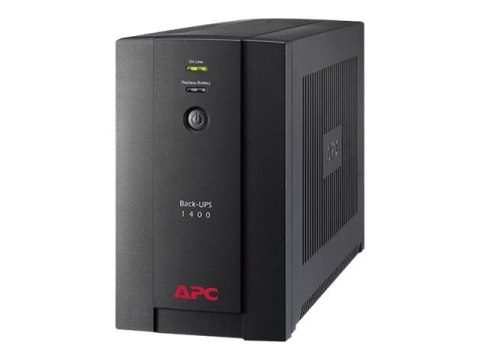 APC Back-UPS 1400VA - UPS - AC 230 V - 700 wat - 1400 VA - USB - złącza wyjściowe: 4 - czarny