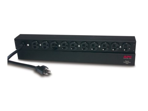APC Basic Rack-Mount PDU - Linka dystrybucji zasilania (montowany w stojaku) - AC 120 V - 2.4 kW - wejście: NEMA 5-20 - złącza w