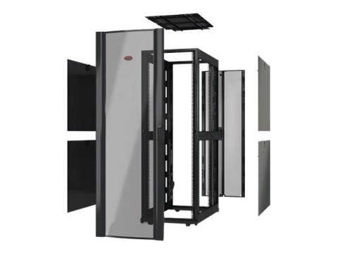 APC NetShelter SX Enclosure Without Sides - Stojak szafa - czarny - 42U - 19"