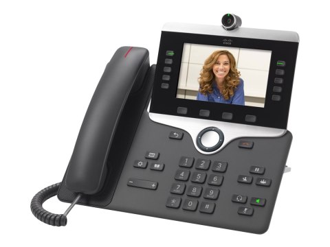 Cisco IP Phone 8865 - Wideofon IP - z aparat cyfrowy, interfejs Bluetooth - IEEE 802.11a/b/g/n/ac (Wi-Fi) - SIP, SDP - 5 linii -