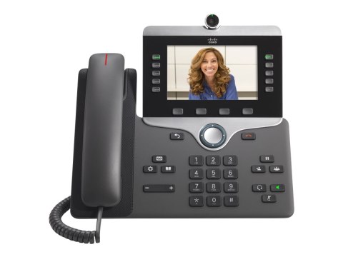 Cisco IP Phone 8865 - Wideofon IP - z aparat cyfrowy, interfejs Bluetooth - IEEE 802.11a/b/g/n/ac (Wi-Fi) - SIP, SDP - 5 linii -