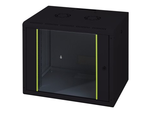 Digitus DN-19 12-U - Szafa - do montażu na ścianie - czarny, RAL 9005 - 12U - 19"