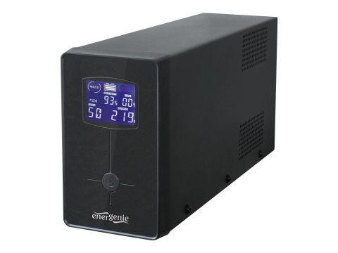 EnerGenie EG-UPS-034 - UPS - AC 220 V - 900 wat - 1500 VA - 8 Ah - USB - złącza wyjściowe: 5 - czarny